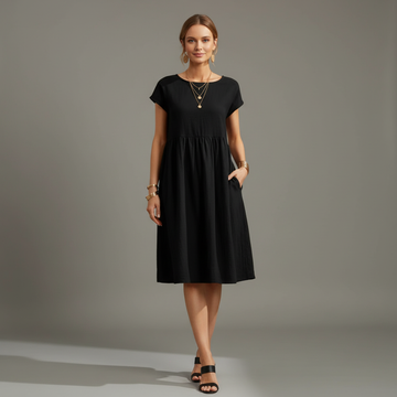 Rochie Roxanna cu Mânecă Scurtă