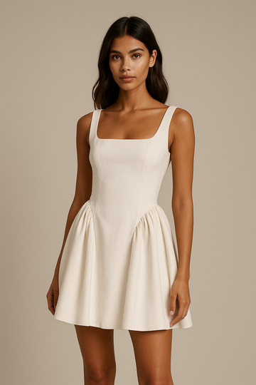 Rochie Mini Fără Spate cu Nod Fundă Julia
