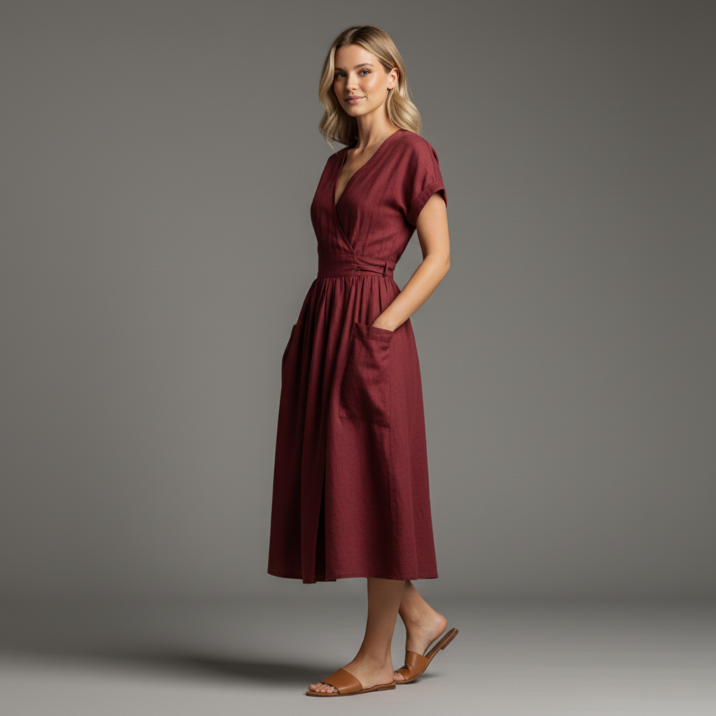 Rochie casual din in Rosalie
