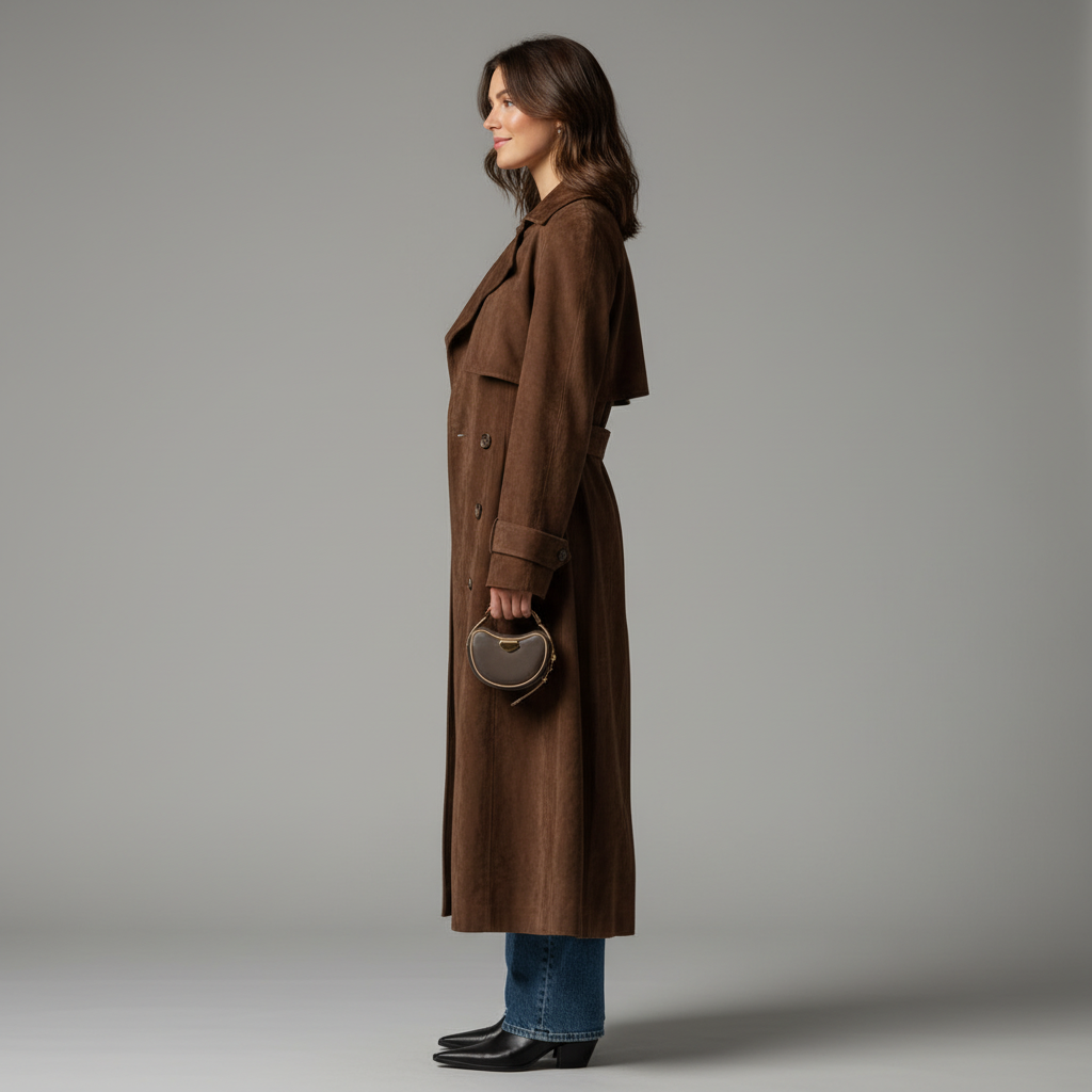 Manteau en suède Emy