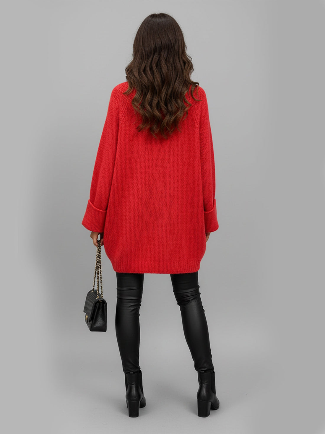 Minimalistischer Rundhals-Strickpullover