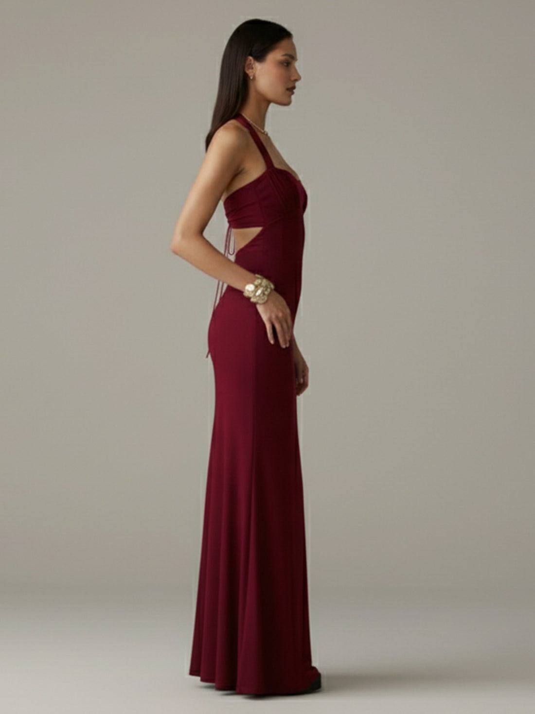 Rochie de petrecere Nancy cu guler tip halter