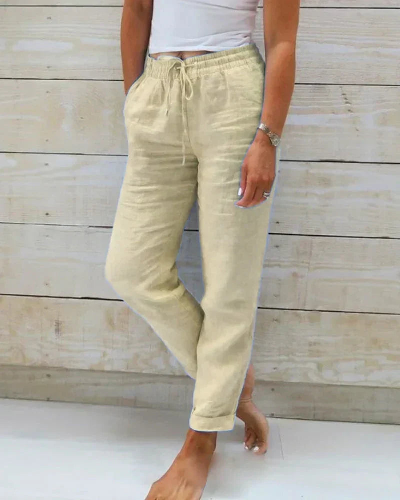 Brianna-Hose aus weichem Leinen
