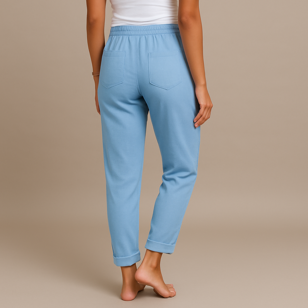 Pantalon en lin de luxe décontracté