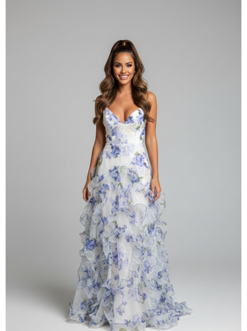 Belle Ruffled Floral Dress
