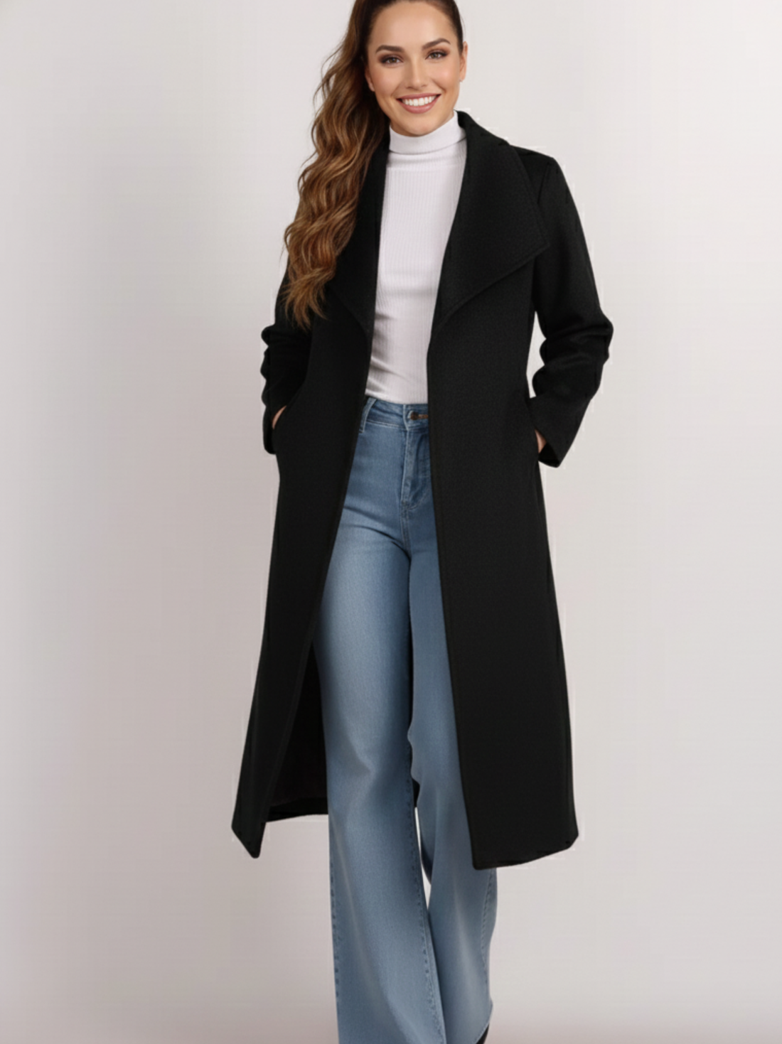 Manteau Brenda à revers larges