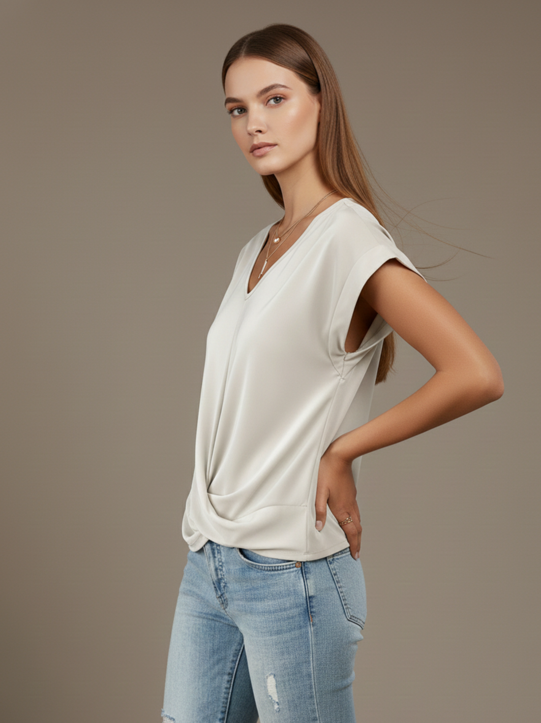 T-shirt décontracté Honey-Collar