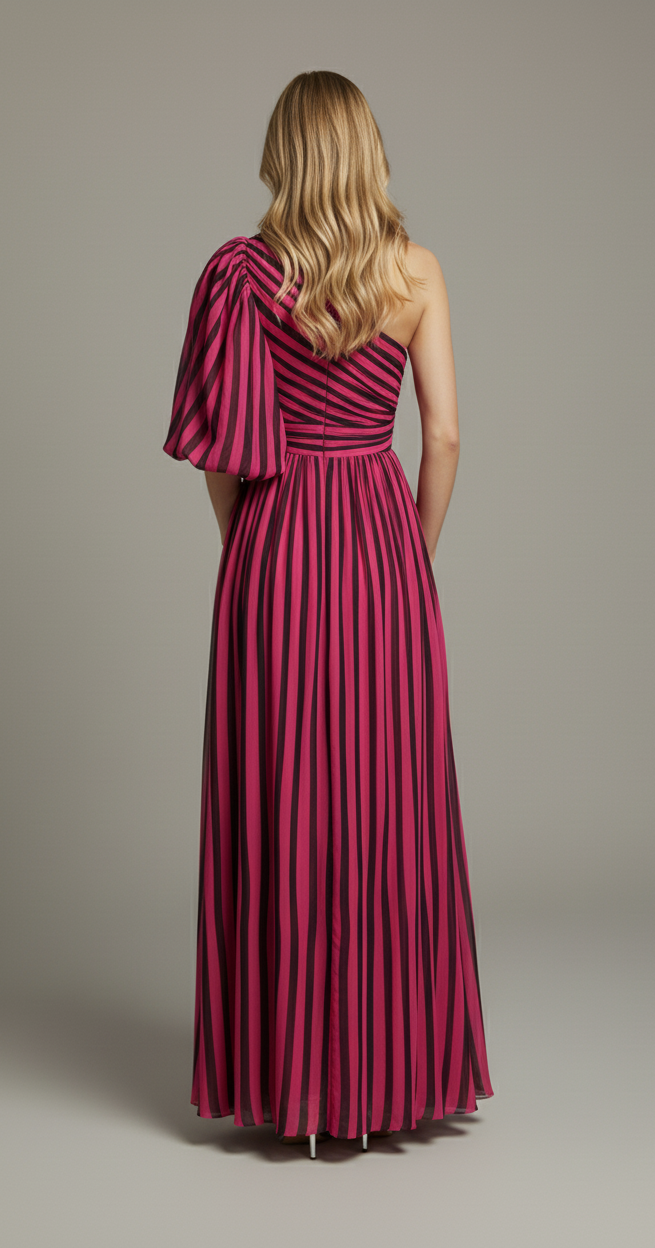 Maxikleid mit Rosenanhänger-Print