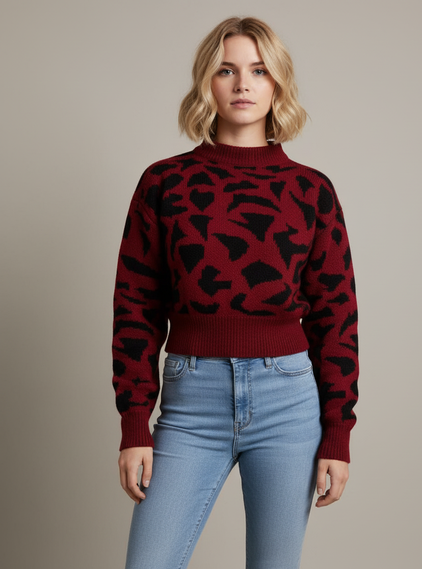 Pull à motif léopard Page