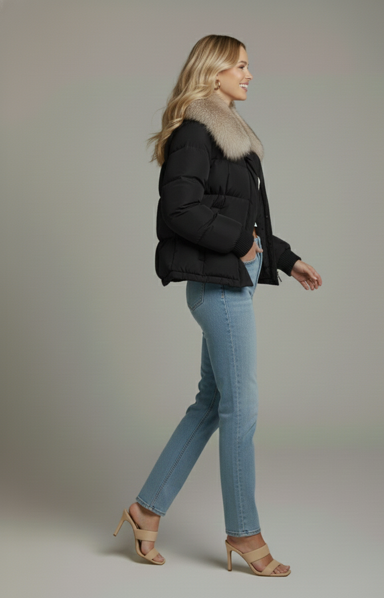 Parka Elowen avec col en fausse fourrure