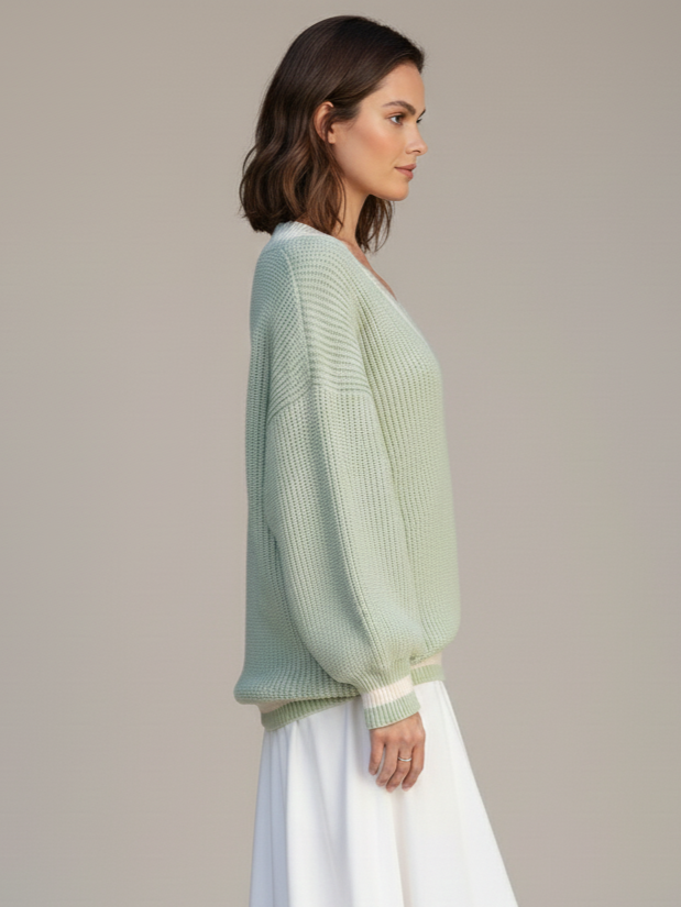 Classic V-Neck Long Sleeve Sweater
