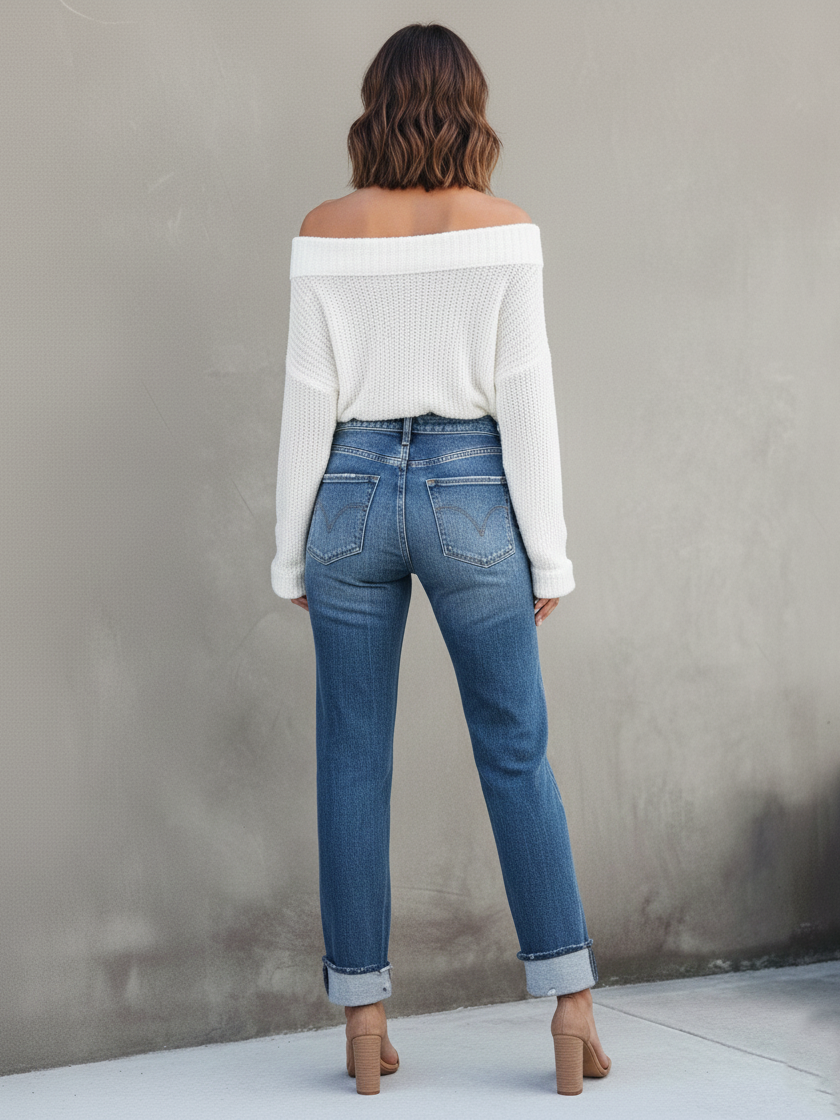 Jean Classique Droit Taille Haute