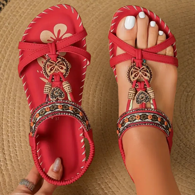 Boho Sandalen mit Perlen