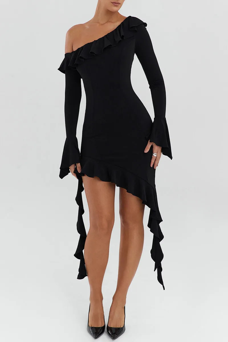 Rochie mini cu volane Adara