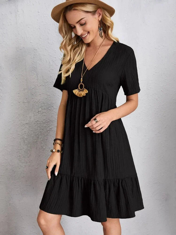 Rochie Ashley cu mânecă scurtă