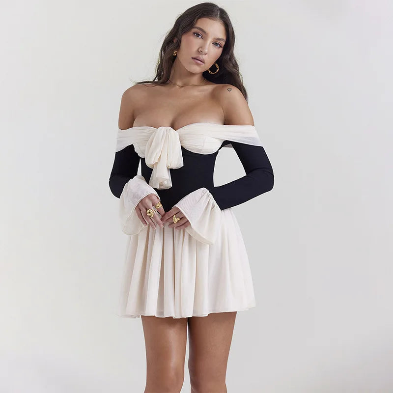 Rochie Maddie cu umerii goi