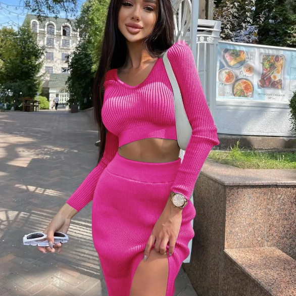 Set tricotat din două piese Emma