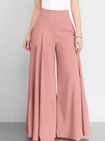 High-Waist-Palazzohose mit weitem Bein