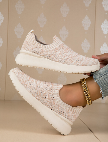 Tenisi slip-on din tricot texturat