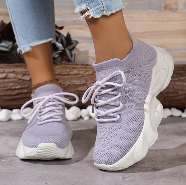 Adidași-șosetă din tricot grosier