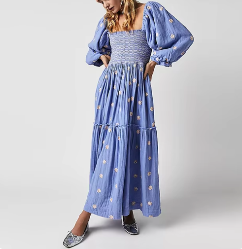 Rochie Gladys cu mâneci bufante