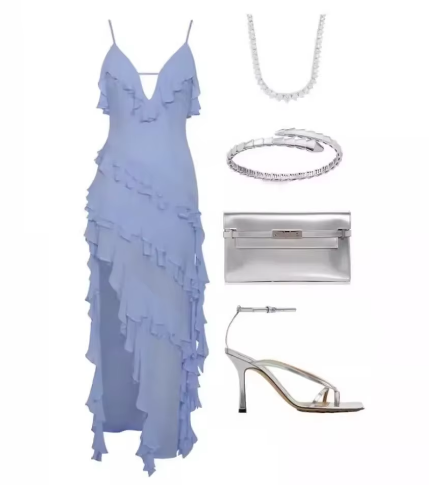 Rochie de petrecere Aryan Ruffle