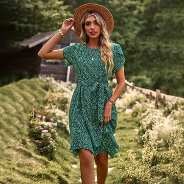 Rochie midi Charlotte cu imprimeu floral