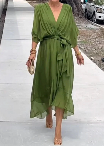 Rochie de vară elegantă Amanda cu mâneci liliac