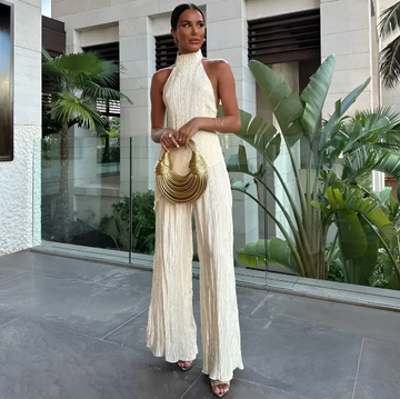 Set Carrie din top halter și pantaloni largi