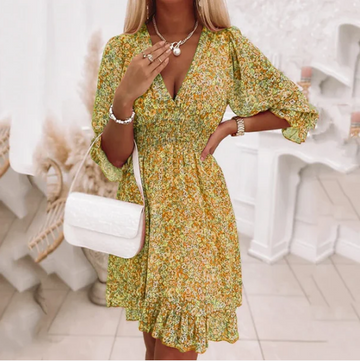 Rochie florală Tanya cu decolteu în V