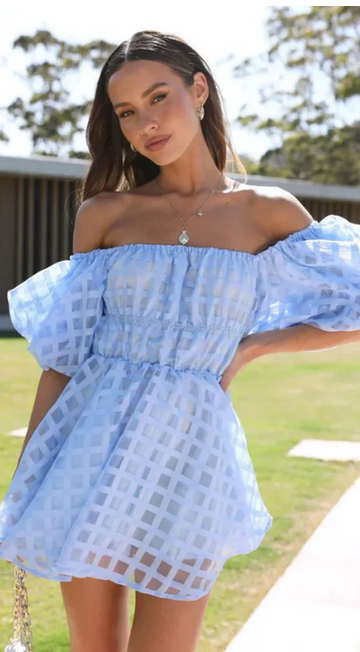 Rochie mini Crizza cu mâneci bufante