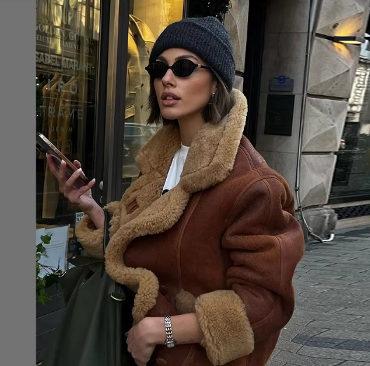 Jachetă Katie Retro cu Rever
