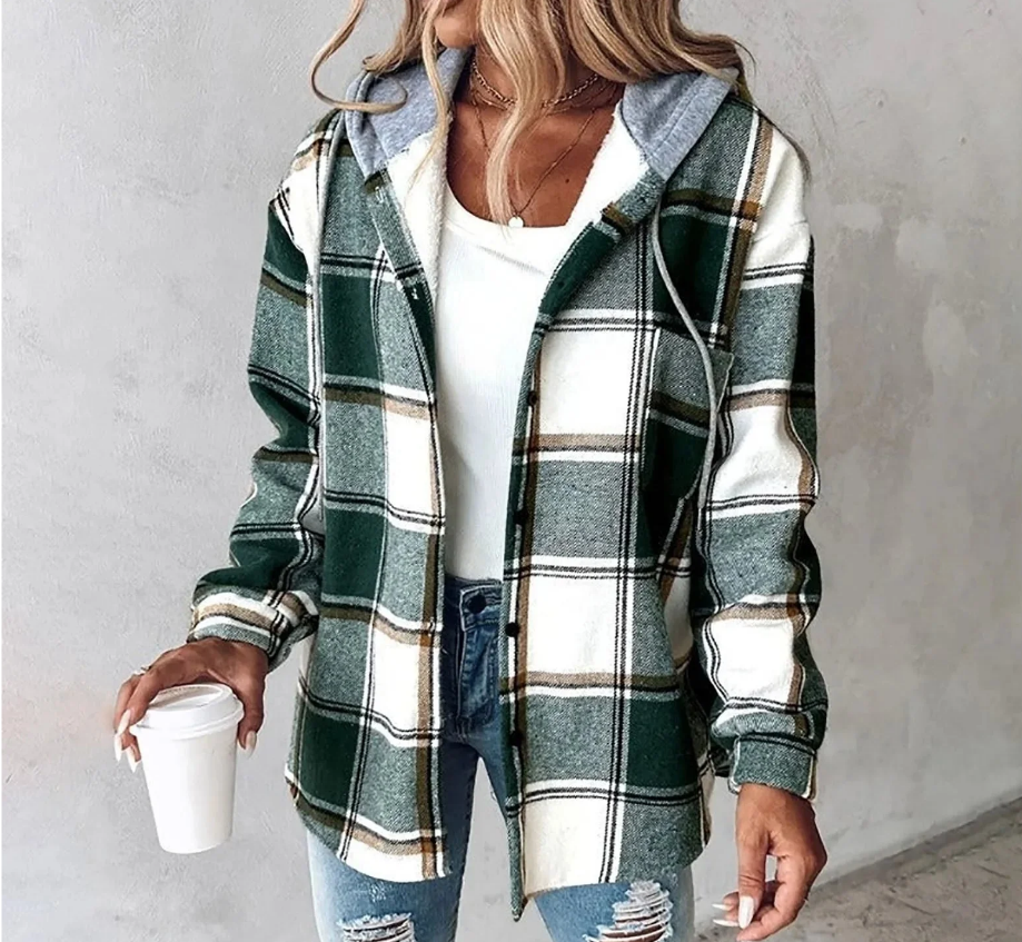 Bria karierte Kapuzenjacke
