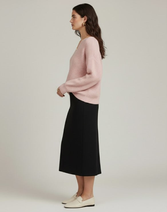 Pull en maille souple coupe décontractée