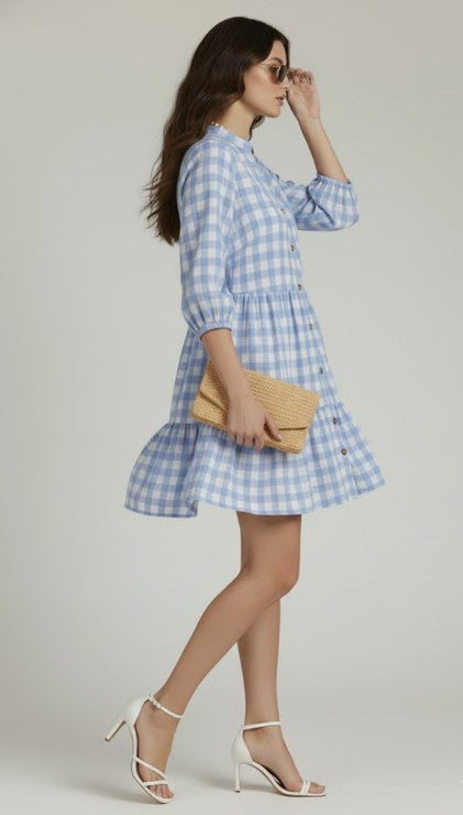 Rochie elegantă în carouri Emily