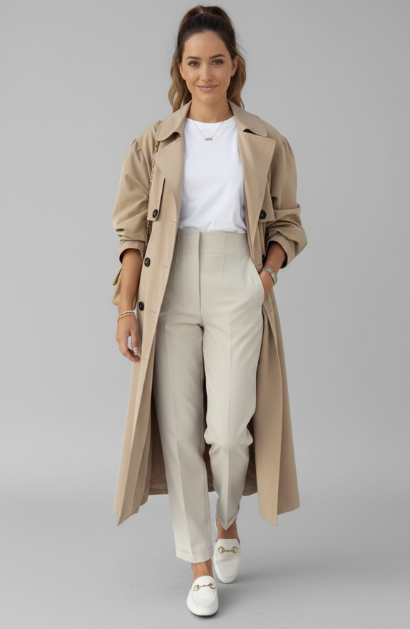Pantalon fuselé taille haute