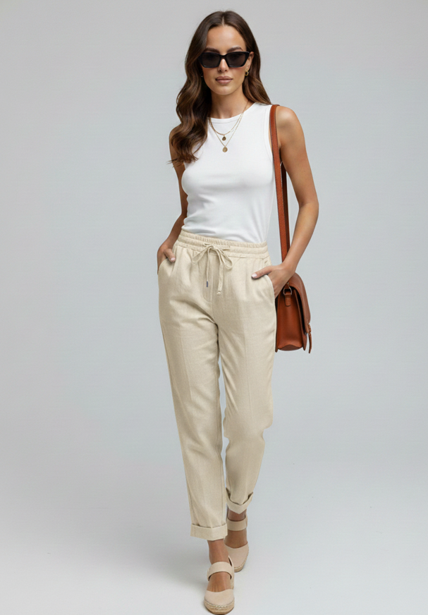 Pantalon en lin doux Brianna
