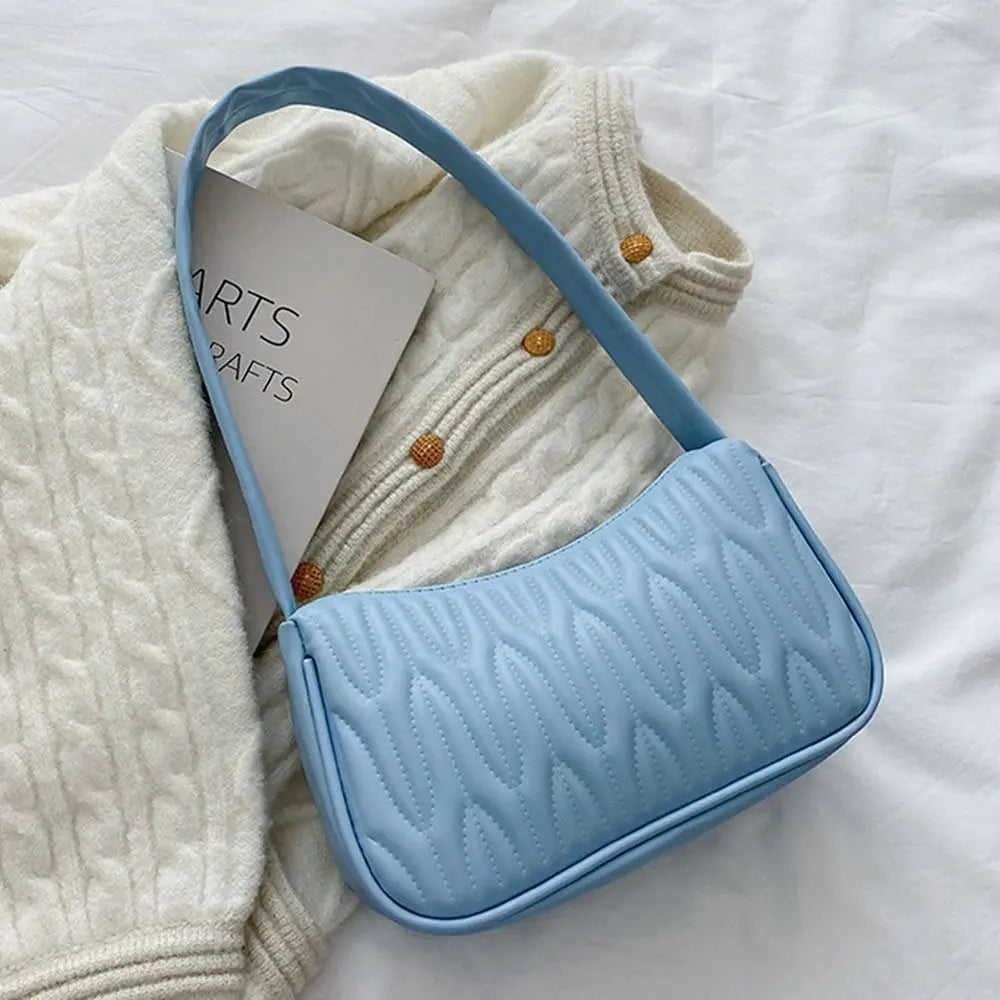Gesteppte Schulter-Baguette-Tasche
