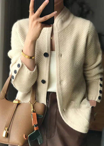 Cardigan tricotat gros din amestec de lână