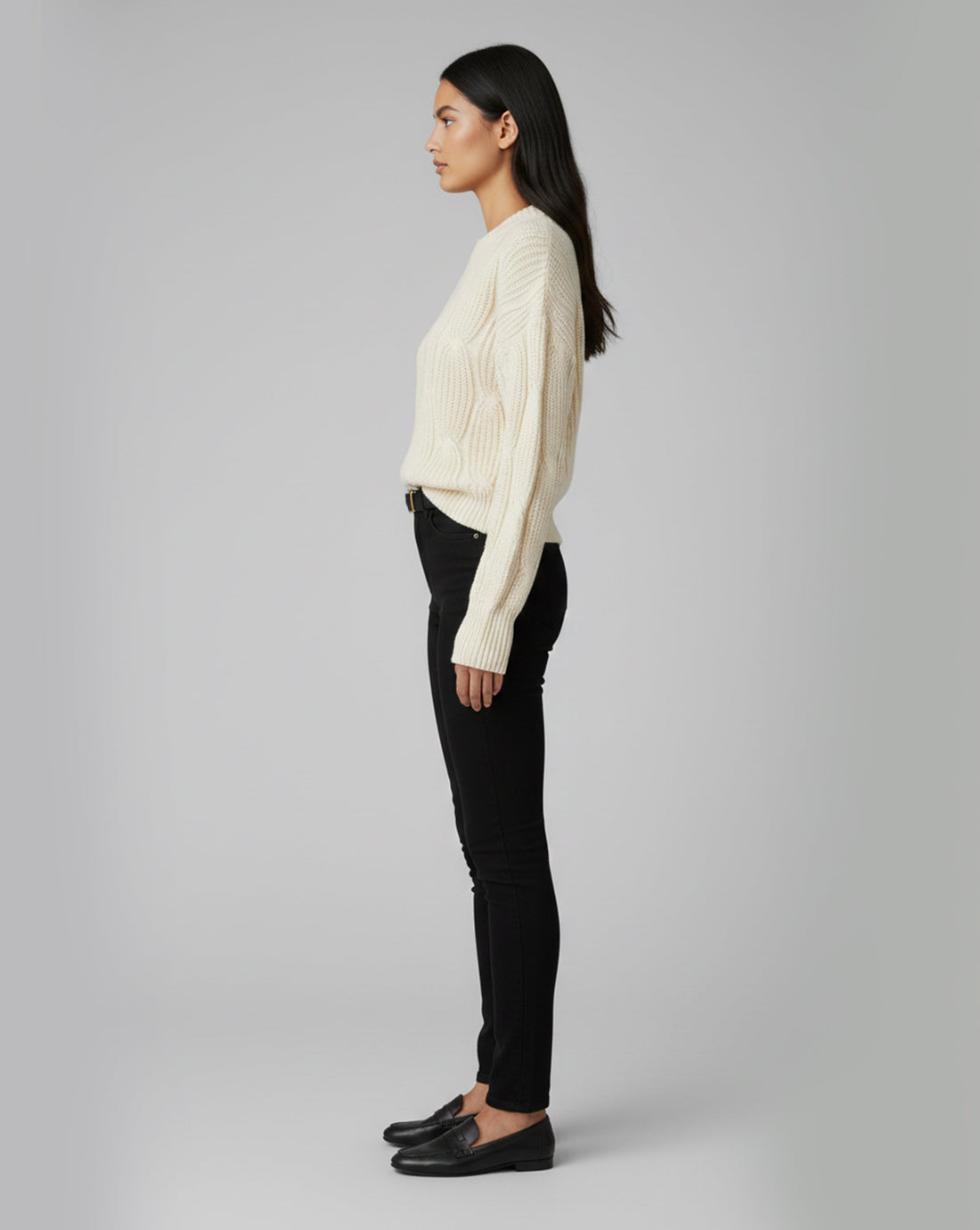 Pull en tricot élégant à col rond
