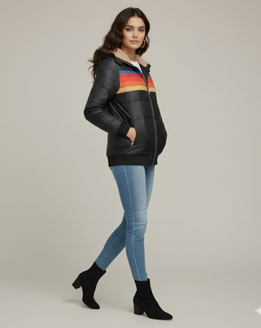Parka Adelle colorée à capuche